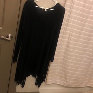 Long sleeve black dress